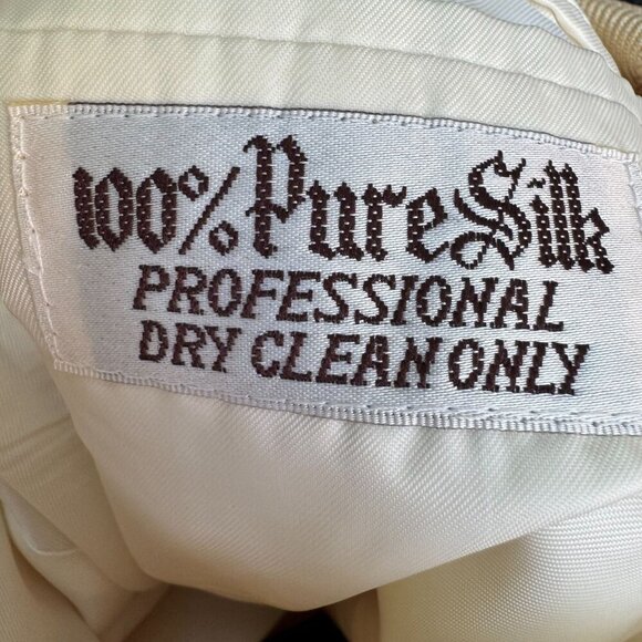 Bert Pulitzer Signature Collection Vintage Mens Yellow Silk Blazer Jacket 46R - Picture 6 of 11